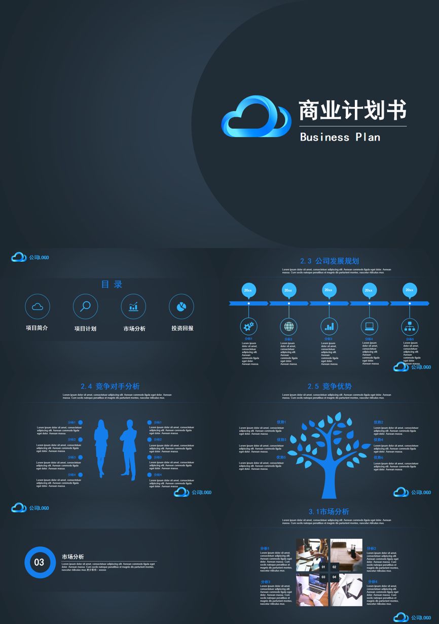 创业融资策划 (69)商业计划书PPT模板